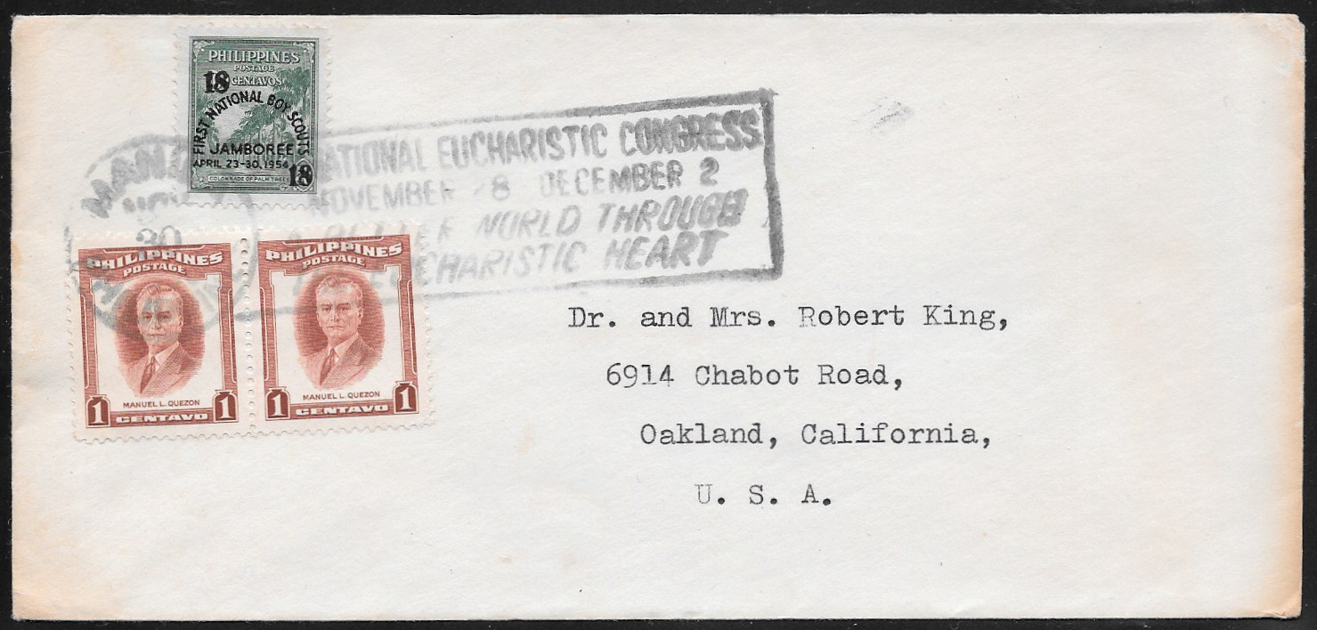 Philippines 1954 Cachet 